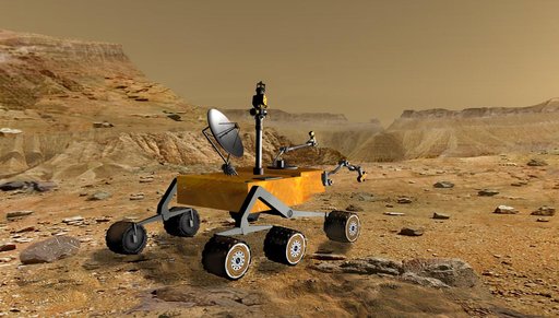 Mars Science Laboratory at Canyon Artist Concept