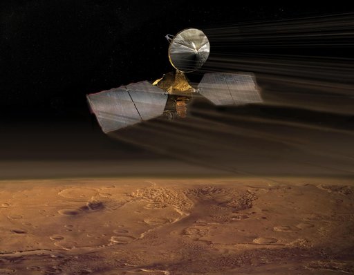 Mars Reconnaissance Orbiter Aerobraking Artist Concept