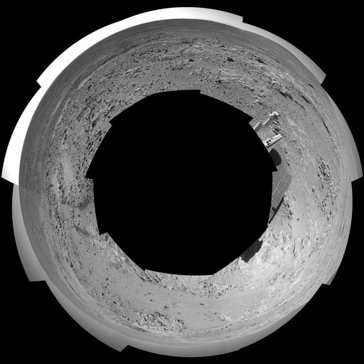 Spirit Surroundings on West Spur, Sol 305 Polar