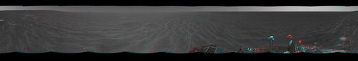 Opportunity View After Sol 321 Drive 3-D