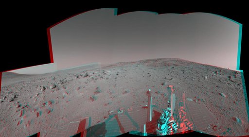 Spirit View on Sol 390 3-D