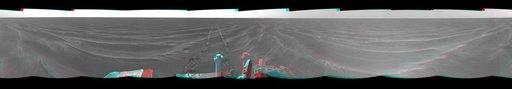 Opportunity View on Sol 398 3-D