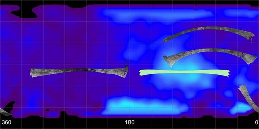 Titan T13 Viewed by Cassini Radar - Flat Map