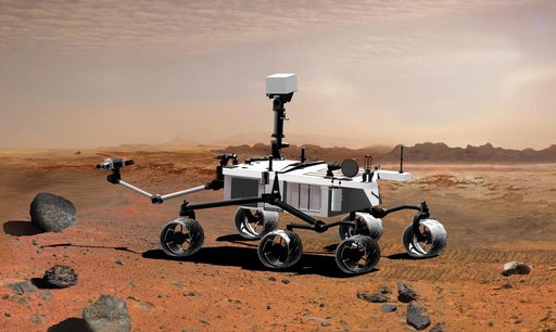 Mars Science Laboratory with Arm Extended, Artist Concept