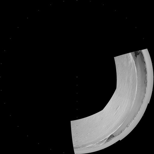 On the Rim of Victoria Crater Polar Projection