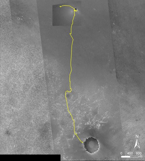 Opportunity Traverse Map, Eagle to Victoria