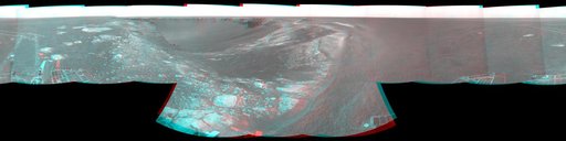 Forty Meters from Entry to Victoria Crater Stereo