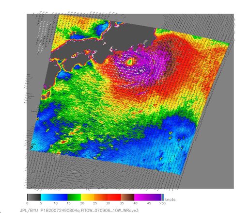 NASA Measures Fitow Winds by Satellite