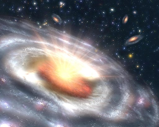 Bursting with Stars and Black Holes  Artist Concept