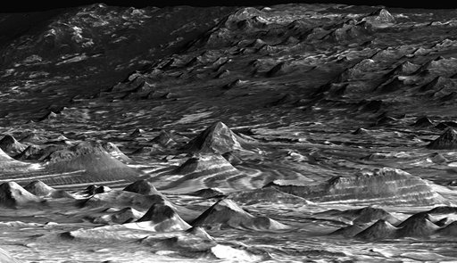Hilltop View of the Terrain in Candor Chasma