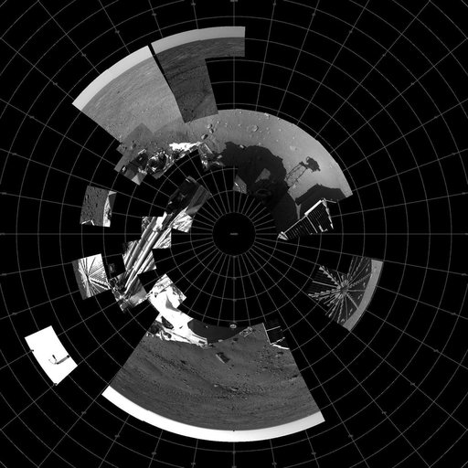 Phoenix view of Mars as of the end of Sol 2