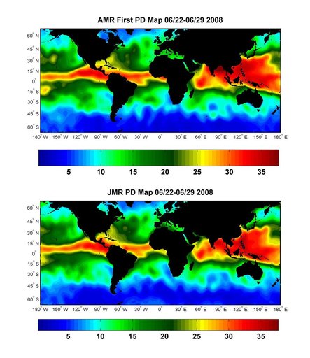 Global Views of Atmospheric Water Vapor:<br />First Data from OSTM/Jason-2 Advanced Microwave Radiometer