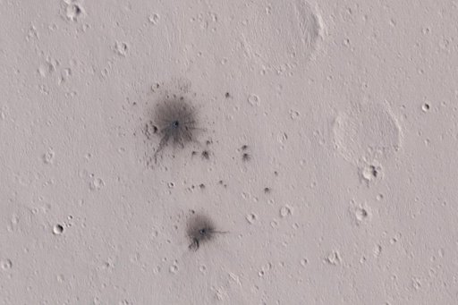 A Recent Cluster of Impacts