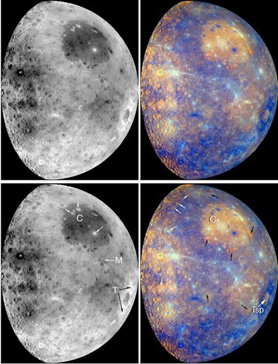 Exploring Mercury Surface with MESSENGER Color Images