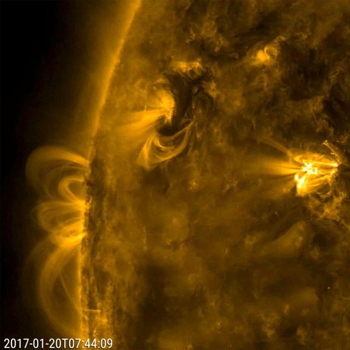 Gyrating Active Region