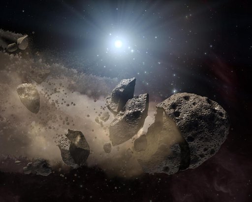 Asteroid Bites the Dust Around Dead Star  Artist Concept
