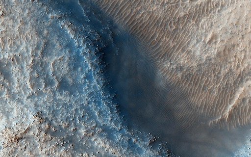 Fill or Mantling Material in a Crater
