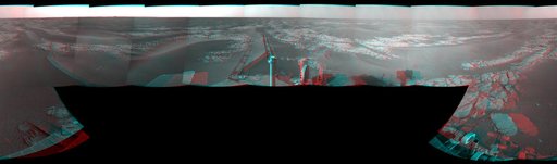 Opportunity View After Long Drive on Sol 1770 Stereo