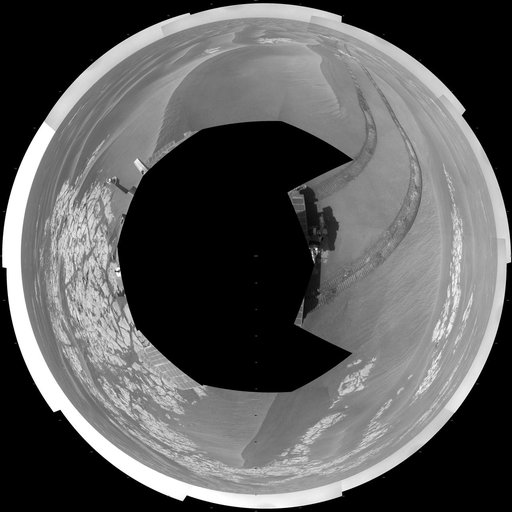 Opportunity View on Sols 1803 and 1804 Polar