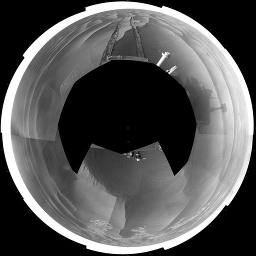 Wind-Sculpted Vicinity After Opportunity Sol 1797 Drive Polar