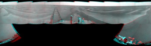 Opportunity Surroundings After Sol 1820 Drive Stereo