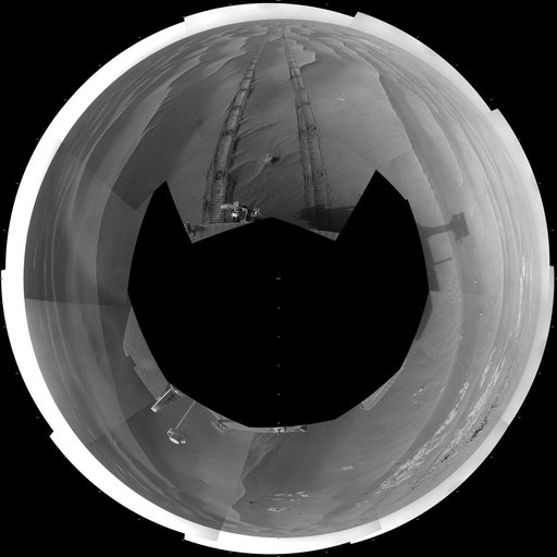 Opportunity Surroundings on Sol 1818 Polar