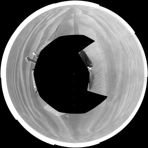 Opportunity View After 72-Meter Drive, Sol 1912 Polar