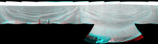 Opportunity View After 72-Meter Drive, Sol 1912 Stereo