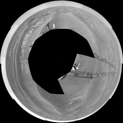 Opportunity Surroundings on Sol 1950 Polar