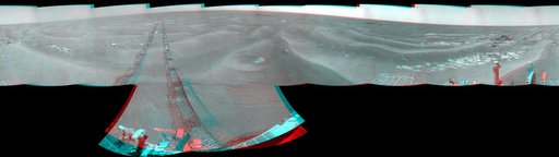 Opportunity Surroundings on Sol 1950 Stereo