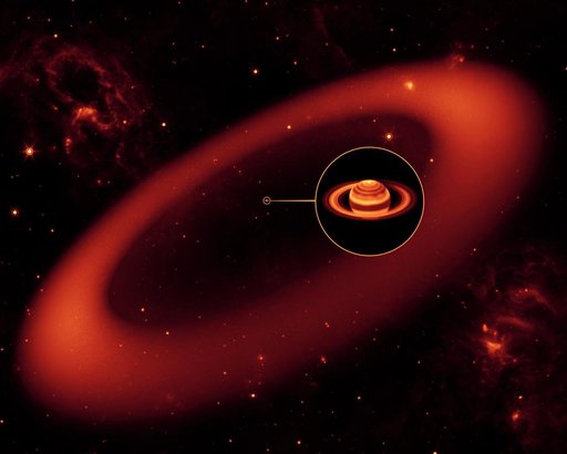 Saturn Infrared Ring  Artist Concept
