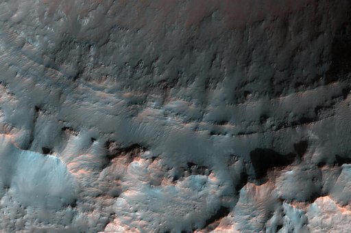 Crater with Exposed Layers