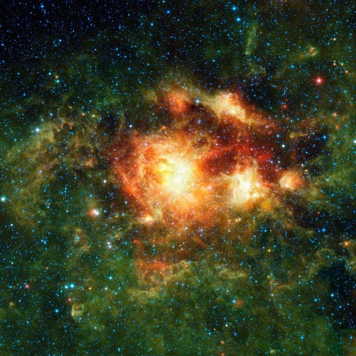 Stellar Storm of Infrared Light