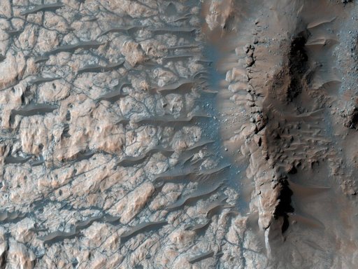 Light Outcrop on Crater Floor