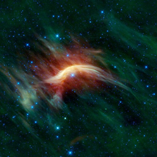 Zeta Ophiuchi -- Runaway Star Plowing through Space Dust