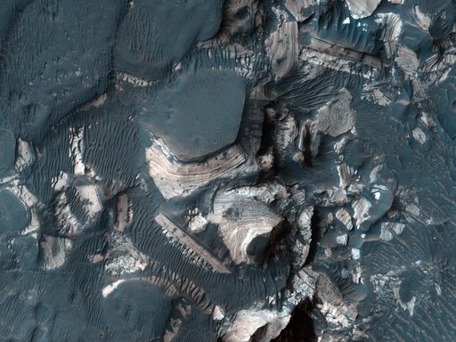 Flood-Emplaced Blocks in Holden Crater