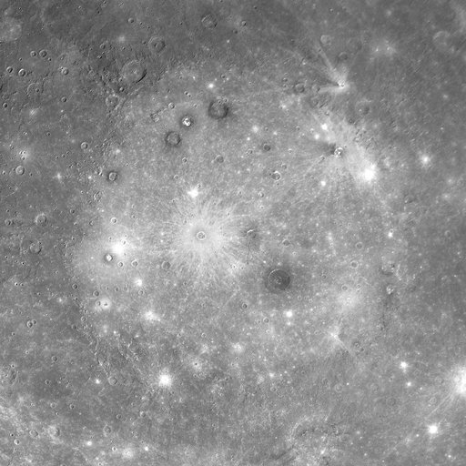 Mercury Caloris Basin, One of the Largest Impact Basins in the Solar System