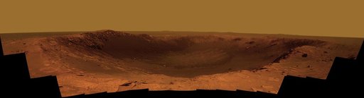 Color Panorama of Santa Maria Crater for Opportunity Anniversary