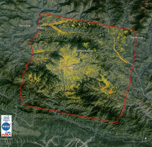 NASA-Generated Damage Map to Assist with 2015 Gorkha, Nepal Earthquake Disaster Response