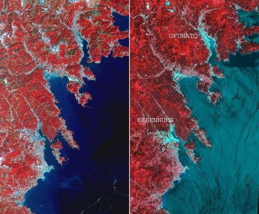 NASA ASTER Images More Effects of Japan Tsunami
