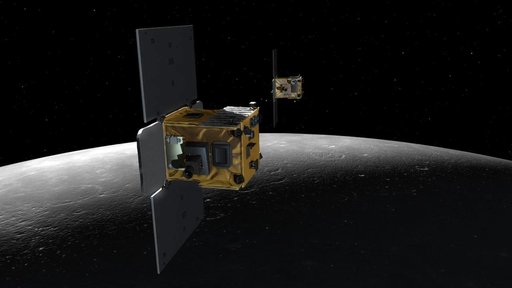 GRAIL Spacecraft Over the Moon Artist Concept