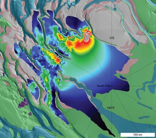 Thickness Map of Buried Carbon-Dioxide Deposit