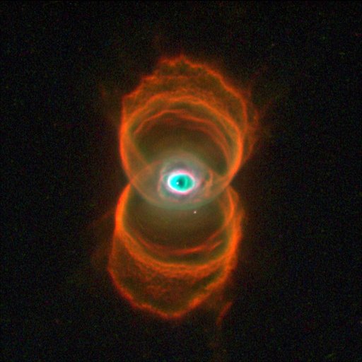 Hubble Finds an Hourglass Nebula around a Dying Star