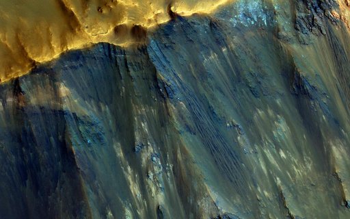 Hues in a Crater Slope