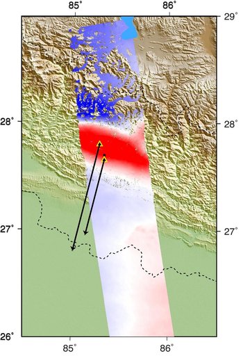 Radar Shows Kathmandu Area Uplifted 5 Feet by Gorkha, Nepal Earthquake