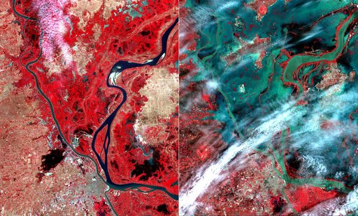 NASA Spacecraft Images Cambodian Flooding