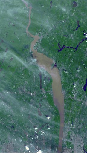 NASA Spacecraft Images Hudson River Flooding from Hurricane Irene