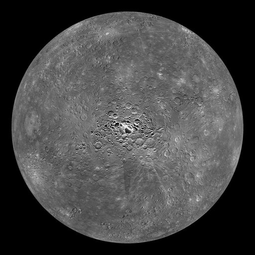 Mercury Globe: South Pole