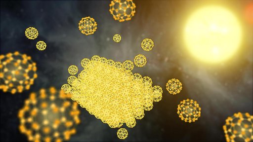 Building a Buckyball Particle in Space Artist Concept