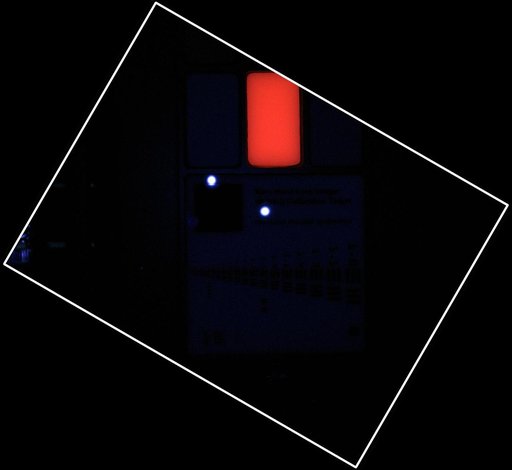 MAHLI Calibration Target in Ultraviolet Light